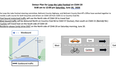 🚴 Loop the Lake Festival Traffic Notice – Saturday, June 20 🚗